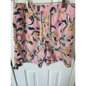 Polo Ralph Lauren Mens Traveler Swim Shorts Pink Tropical Flower 5" Small
